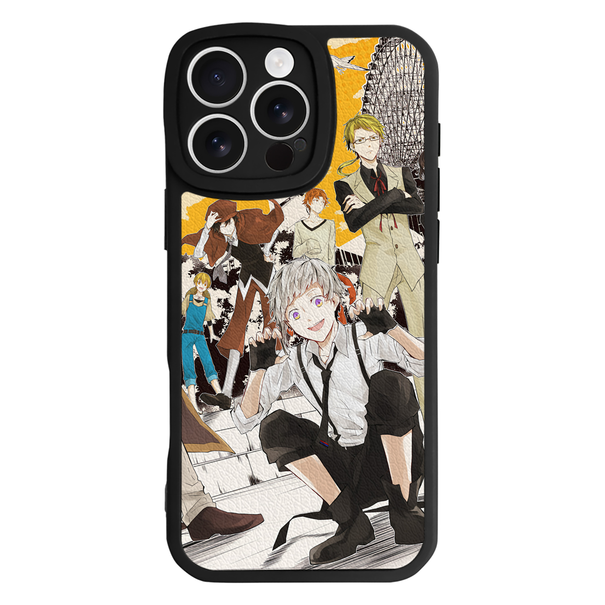 （画像用） 文豪ストレイドッグス Bungo Stray Dogs 【iPhone 16シリーズ対応】シリコンスマホケース（レザー調） 材質：シリコン